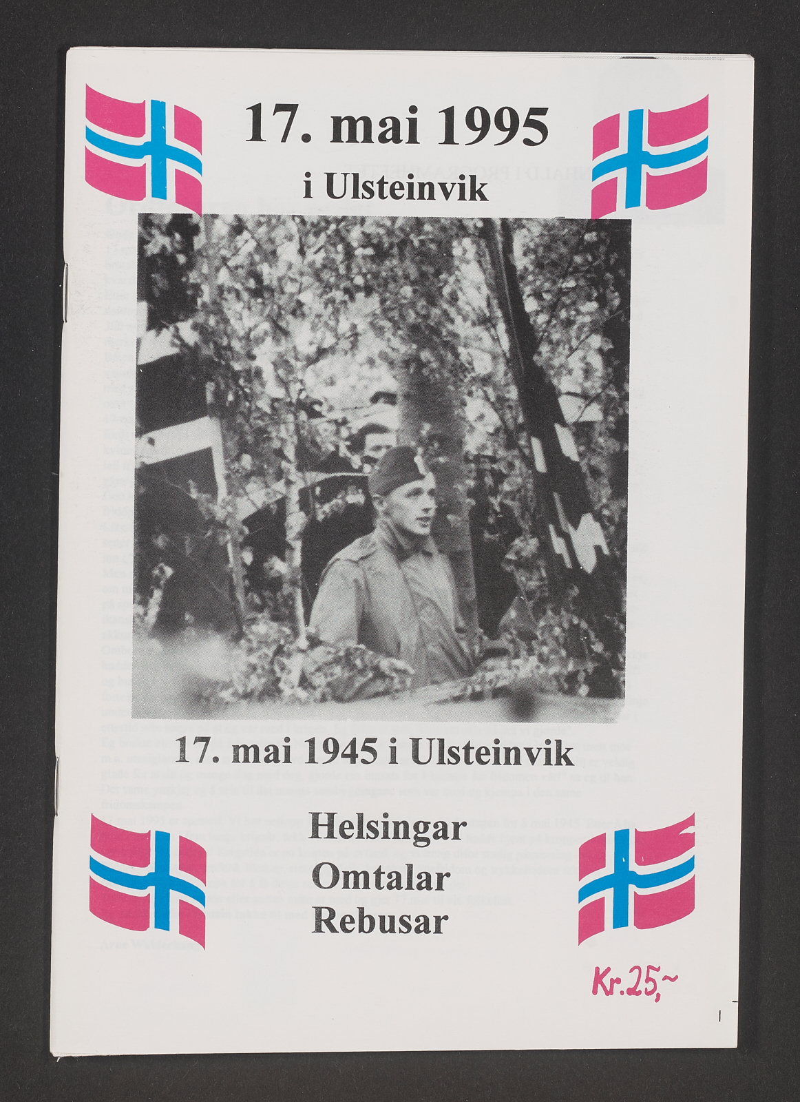 Bilde av Ragnar Ulstein 17. mai 1945.