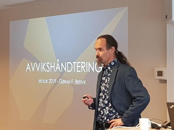 Gøran F. Breivik, konsulent i Transcendent Group Norge AS gikk gjennom avvikshåndtering. Foto: Jan Aakvik/IKAMR.